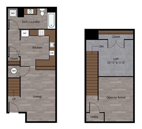 The Lambic Floor Plan at Benson Lights Apartments in Omaha, NE